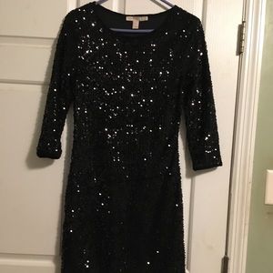 Black sequin dress